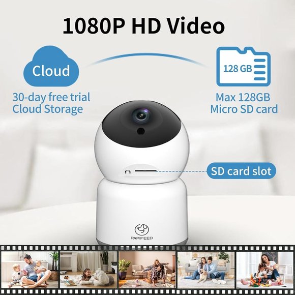 (Set of 3) Indoor Security Cam Pet Camera:1080P HD 5/2.4GHz WiFi Home Camera - Picture 5 of 8